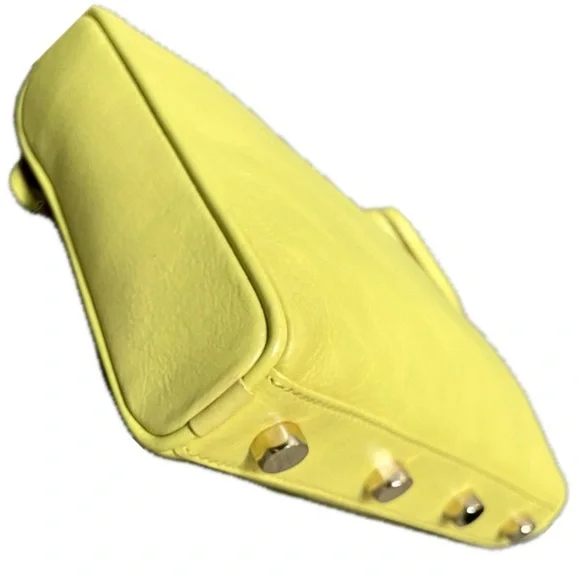 Rebecca Minkoff Yellow Pebbled Leather M.A.C Bag w/ Removable Crossbody - Picture 5 of 9